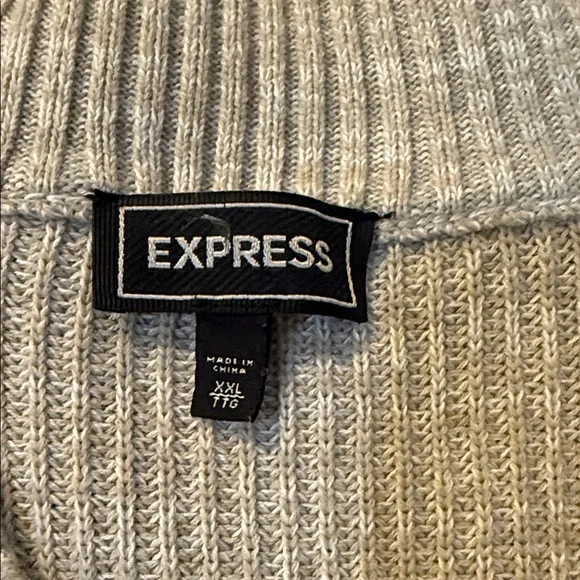 Express Men's 100% Cotton Cardigan Sweater XXL Grandpacore Cabincore Classic - Picture 2 of 5
